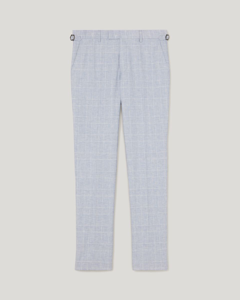 Slim Stretch Check Tailored Pant, Blue Check, hi-res
